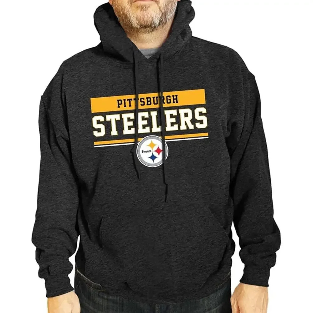 NEW Campus Colors Pittsburgh Game Day Hoodie Sweatshirt Black Size XL